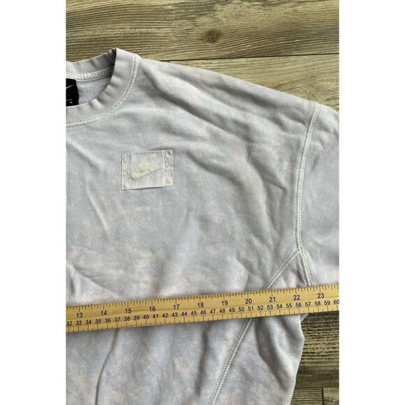 Nike Women's Sweatshirt Violet & Pink Swoosh Crop Top Pullover Medium Sweatshirt - Picture 5 of 7